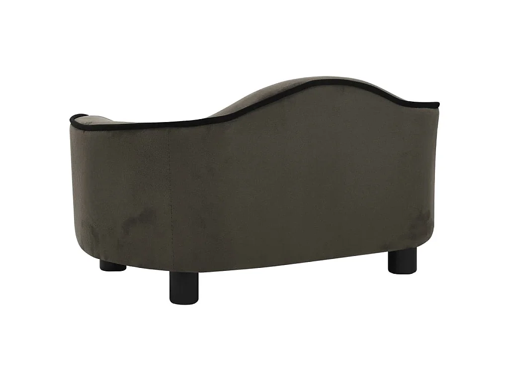 Angelika  Canapé pour cen Gris foncé 67x47x36 cm Peluche