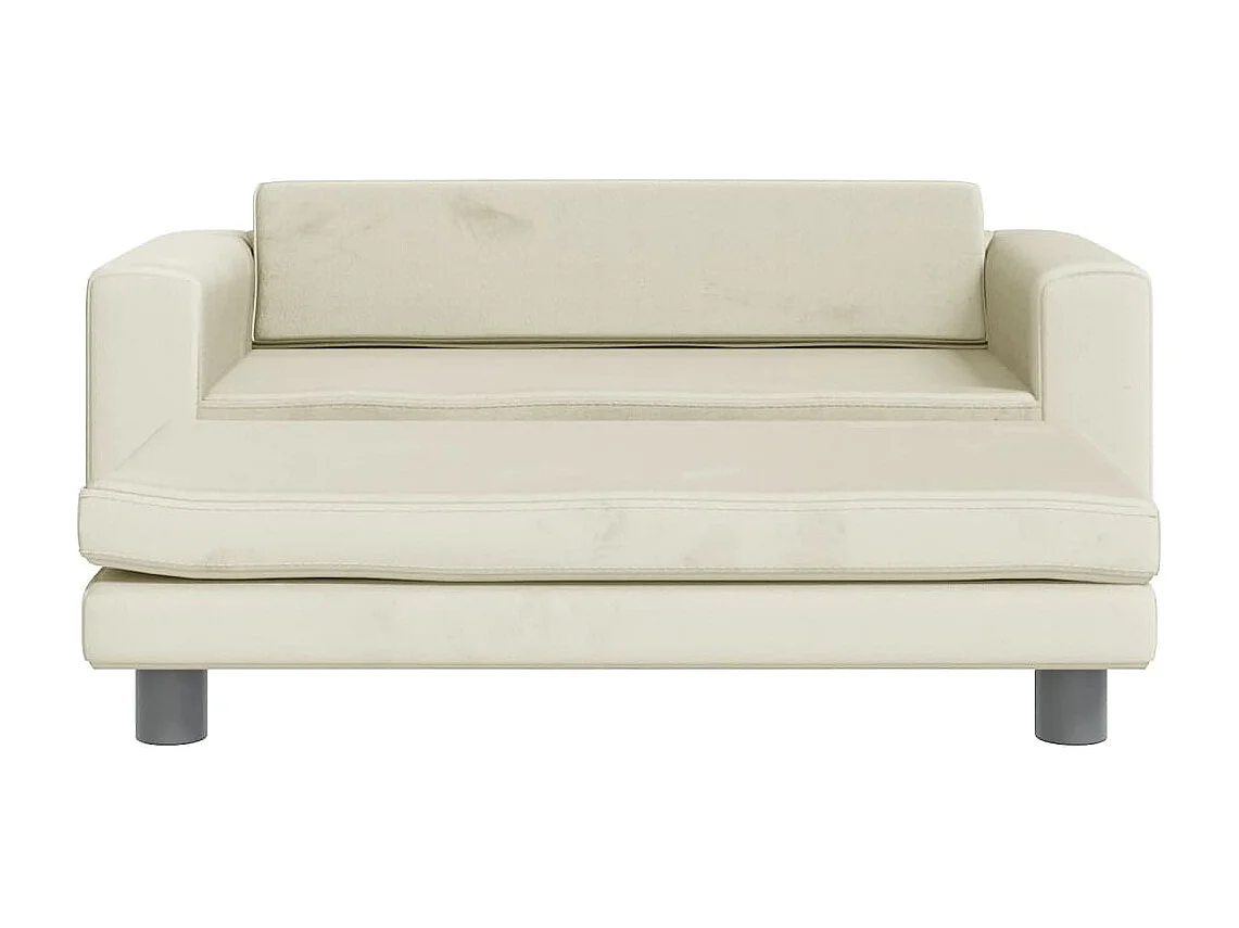 Grace  Lit pour cen avec extension crème 100x50x30 cm velours