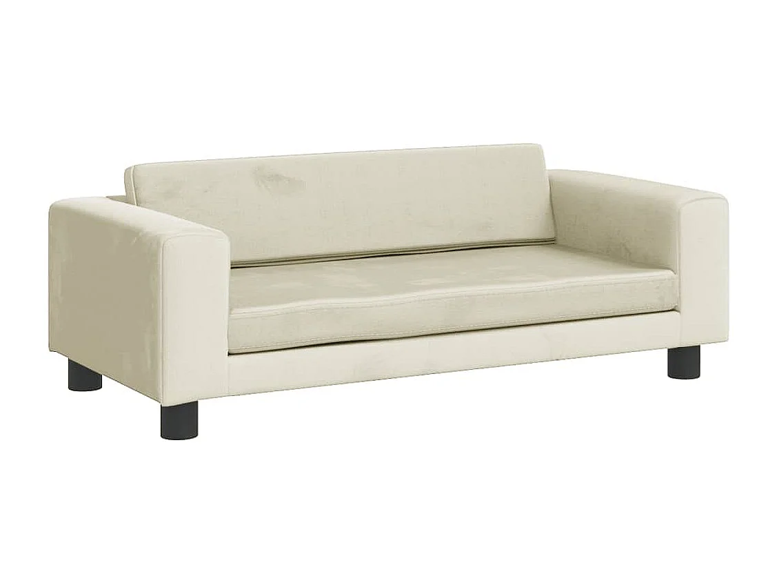 Grace  Lit pour cen avec extension crème 100x50x30 cm velours