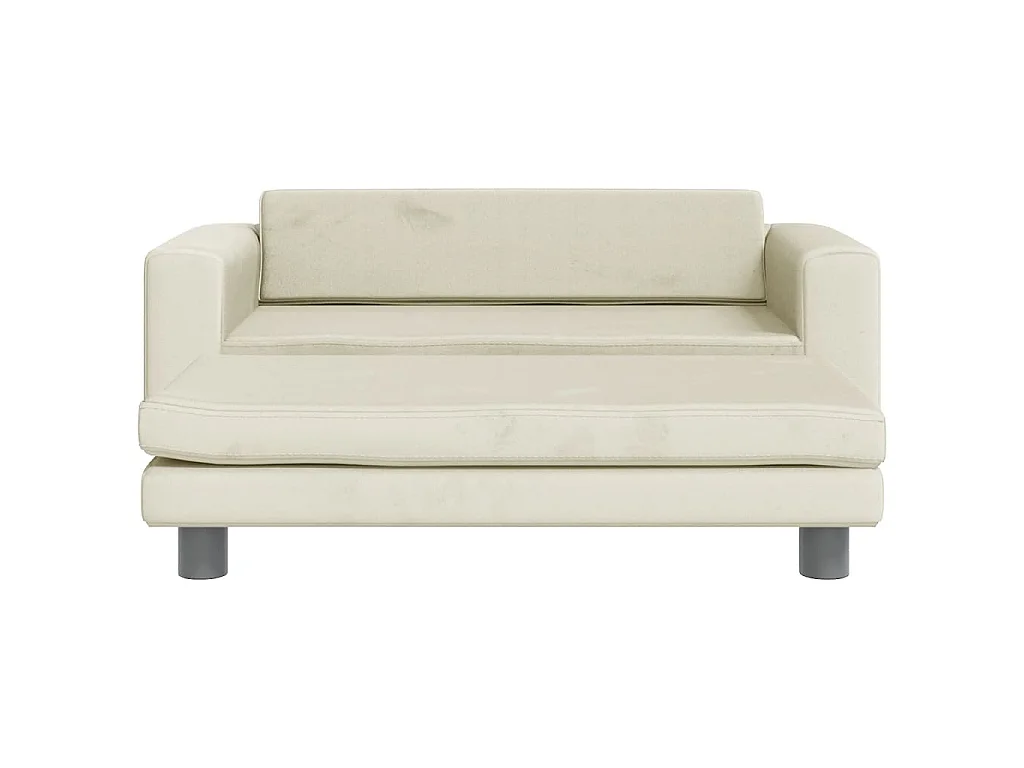 Grace  Hondenmand met verlengstuk 100x50x30 cm fluweel crèmekleurig