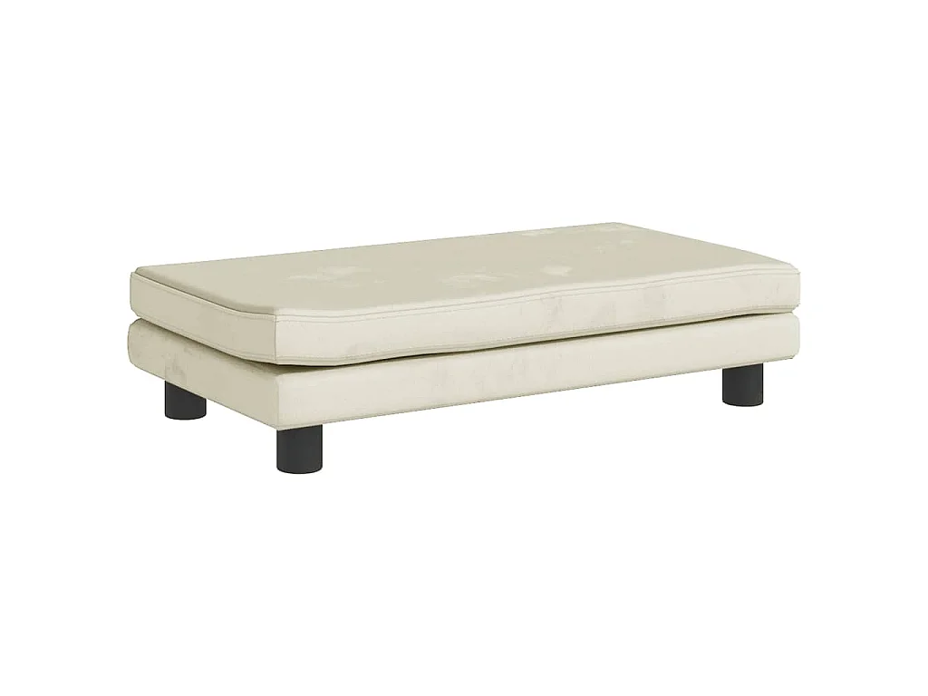 Grace  Hondenmand met verlengstuk 100x50x30 cm fluweel crèmekleurig