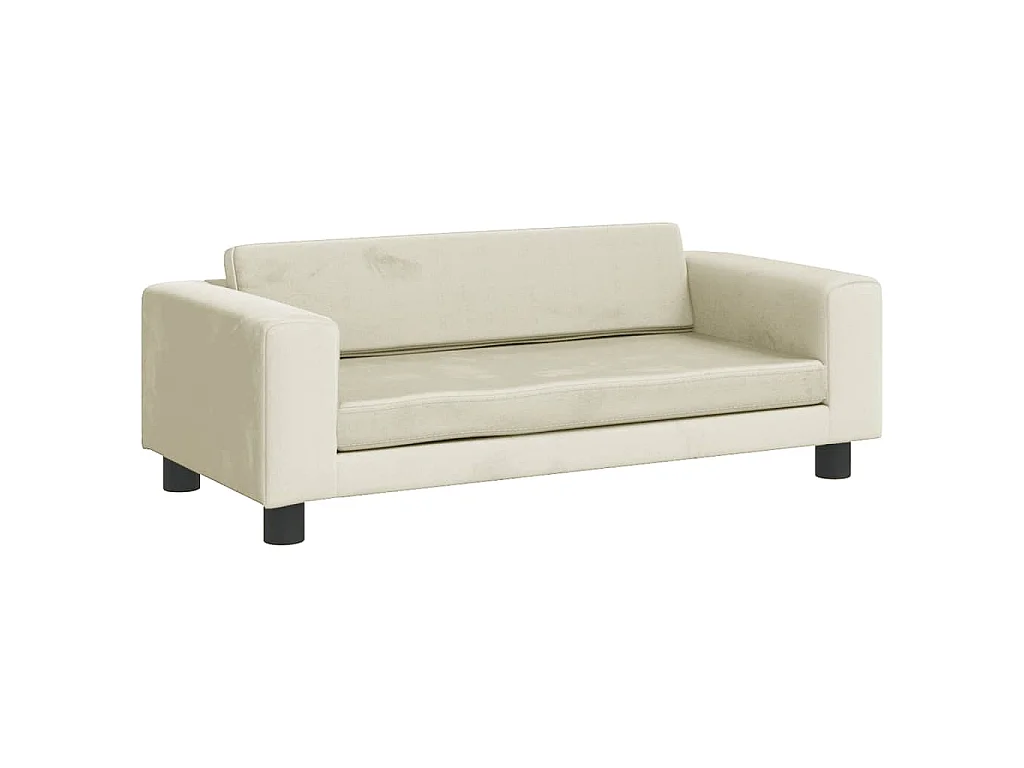 Grace  Hondenmand met verlengstuk 100x50x30 cm fluweel crèmekleurig