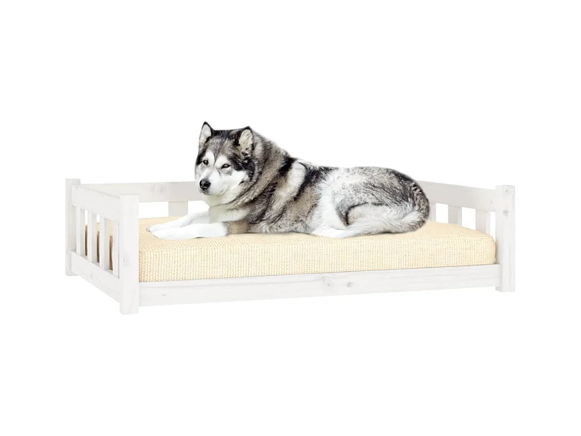 Rinara  Lit pour cen blanc 105,5x75,5x28 cm bois de pin solide