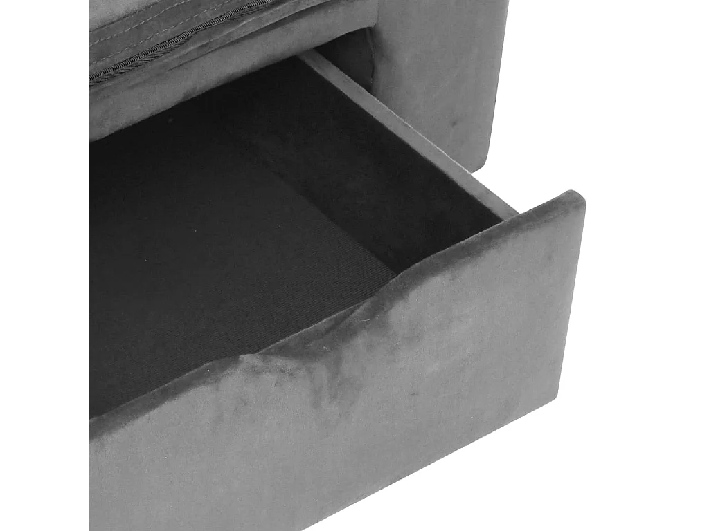 Mjorn  Canapé pour cen avec tiroir Gris 75x50x38 cm Peluche