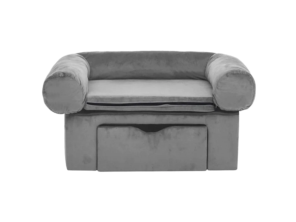 Mjorn  Canapé pour cen avec tiroir Gris 75x50x38 cm Peluche