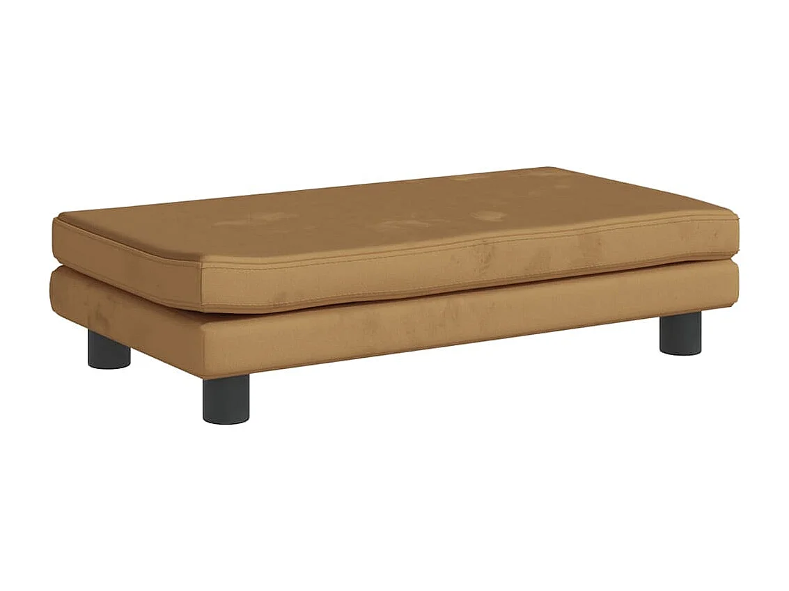 Grace  Lit pour cen avec extension marron 100x50x30 cm velours