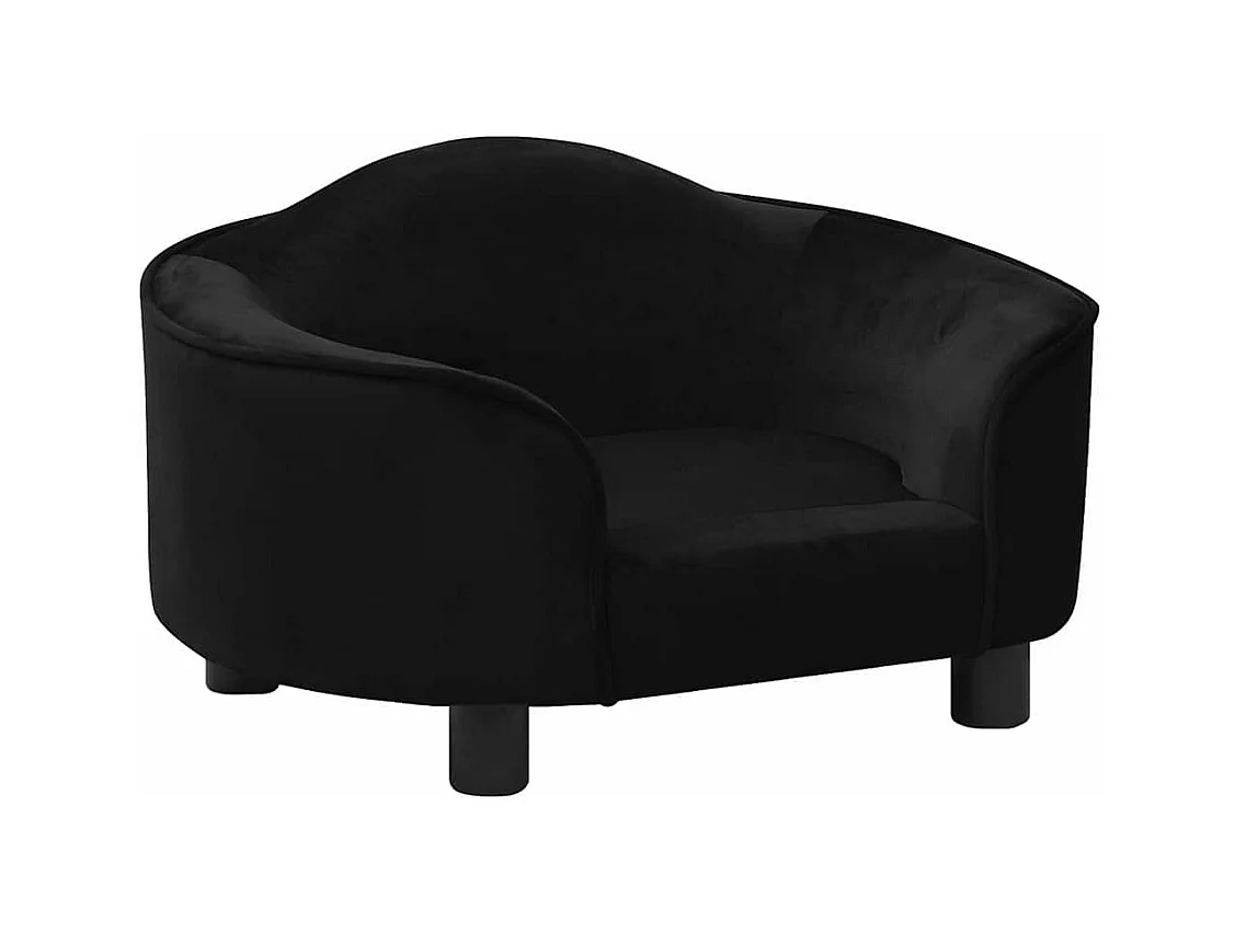 Angelika  Canapé pour cen Noir 67x47x36 cm Peluche