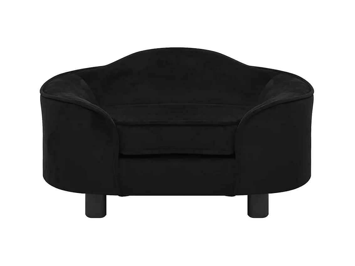 Angelika  Canapé pour cen Noir 67x47x36 cm Peluche