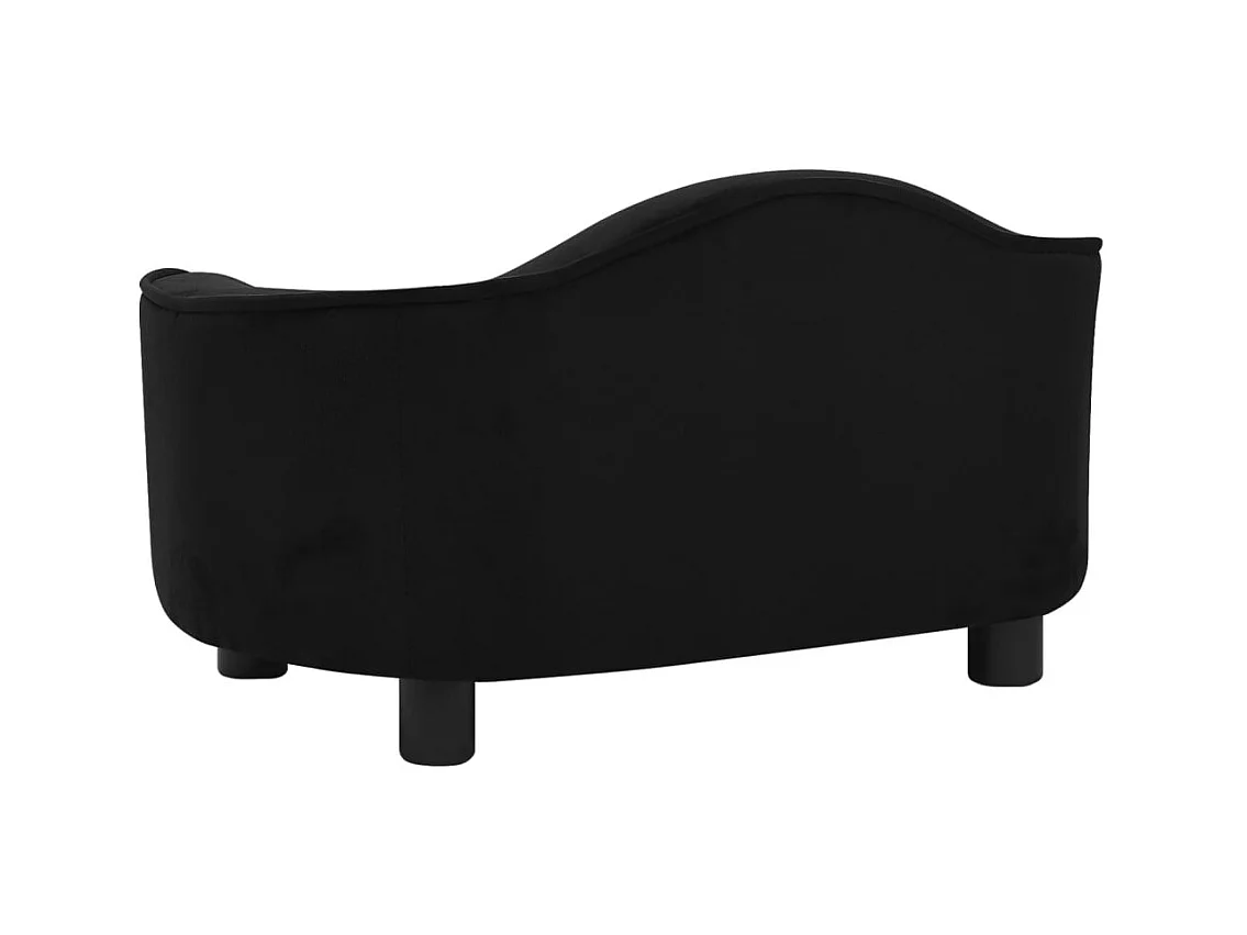 Angelika  Canapé pour cen Noir 67x47x36 cm Peluche