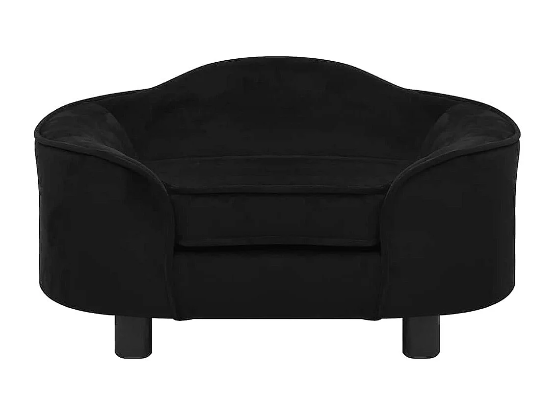 Angelika  Canapé pour cen Noir 67x47x36 cm Peluche