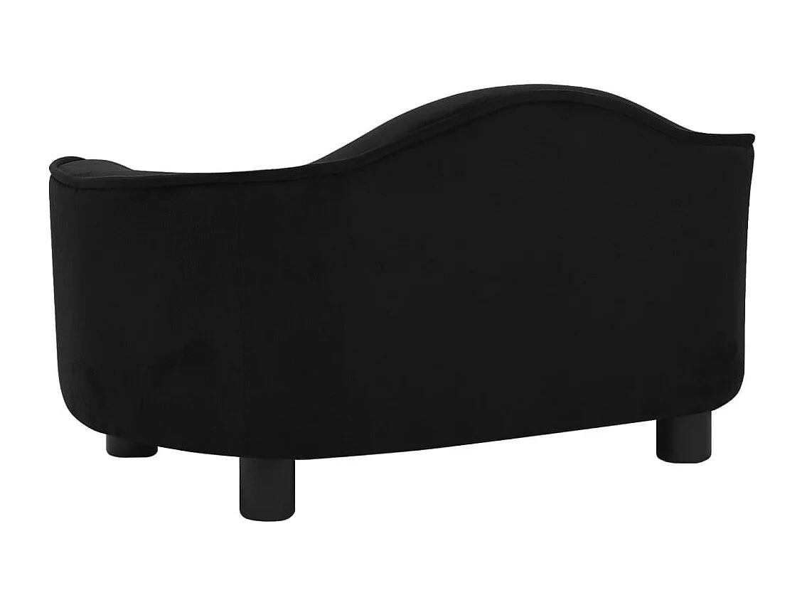 Angelika  Canapé pour cen Noir 67x47x36 cm Peluche