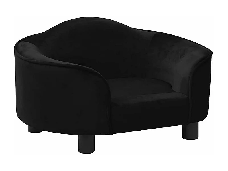 Angelika  Hondenbank 67x47x36 cm pluche zwart