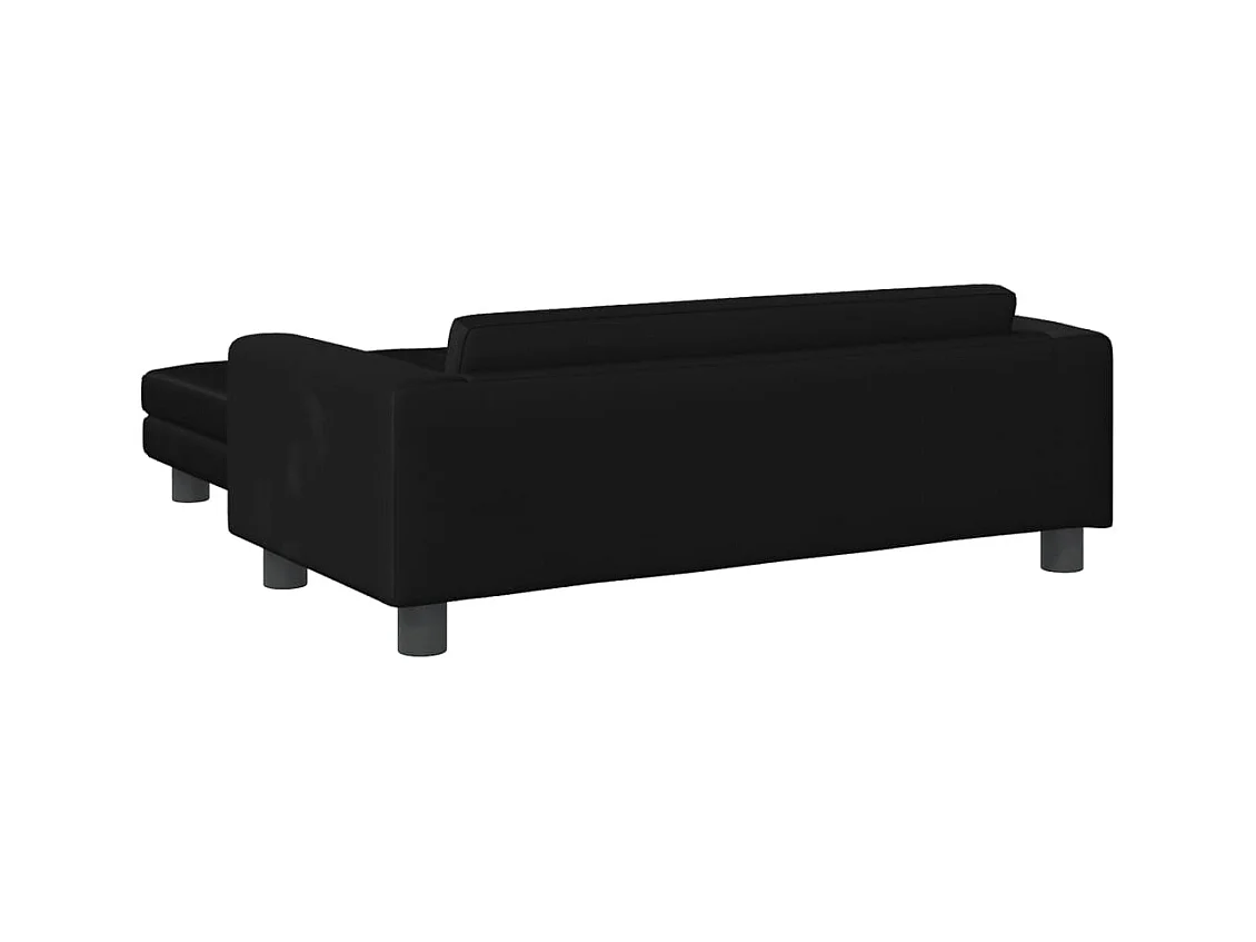 Grace  Lit pour cen avec extension noir 100x50x30 cm velours