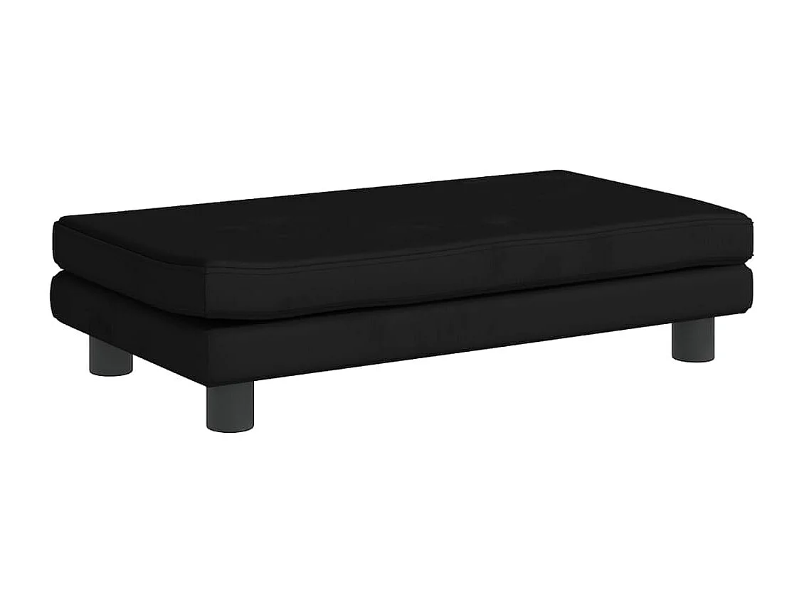 Grace  Lit pour cen avec extension noir 100x50x30 cm velours