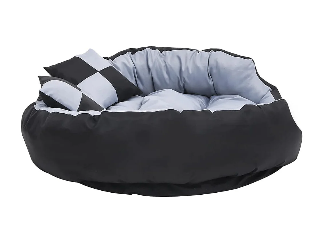 Iris Leigh  Coussin réversible lavable pour cen Gris et noir 110x80x23 cm
