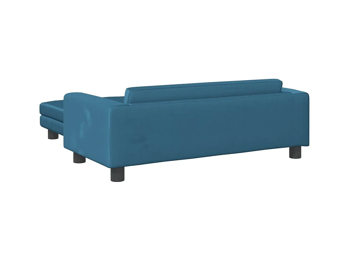 Grace  Lit pour cen avec extension bleu 100x50x30 cm velours