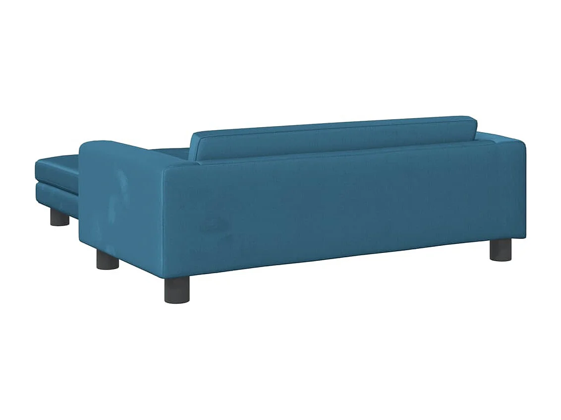 Grace  Lit pour cen avec extension bleu 100x50x30 cm velours