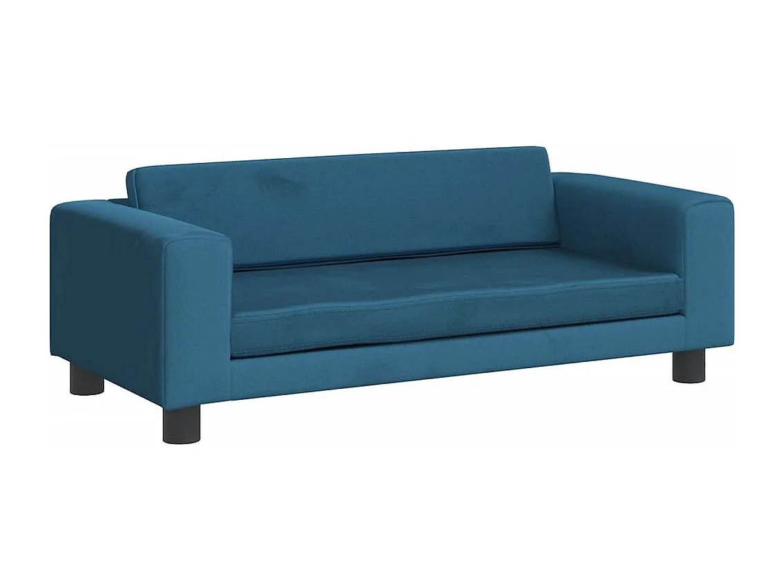 Grace  Lit pour cen avec extension bleu 100x50x30 cm velours