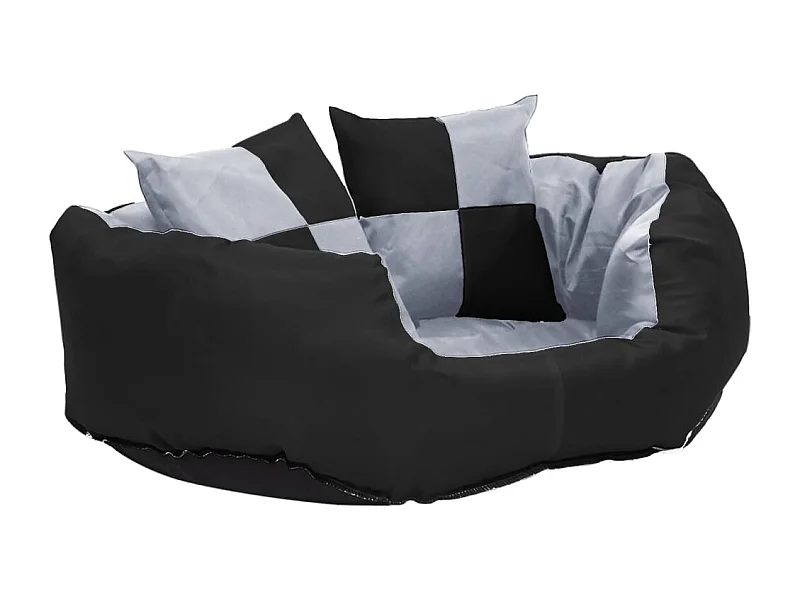 Iris Leigh  Hondenkussen omkeerbaar en wasbaar 65x50x20 cm grijs en zwart