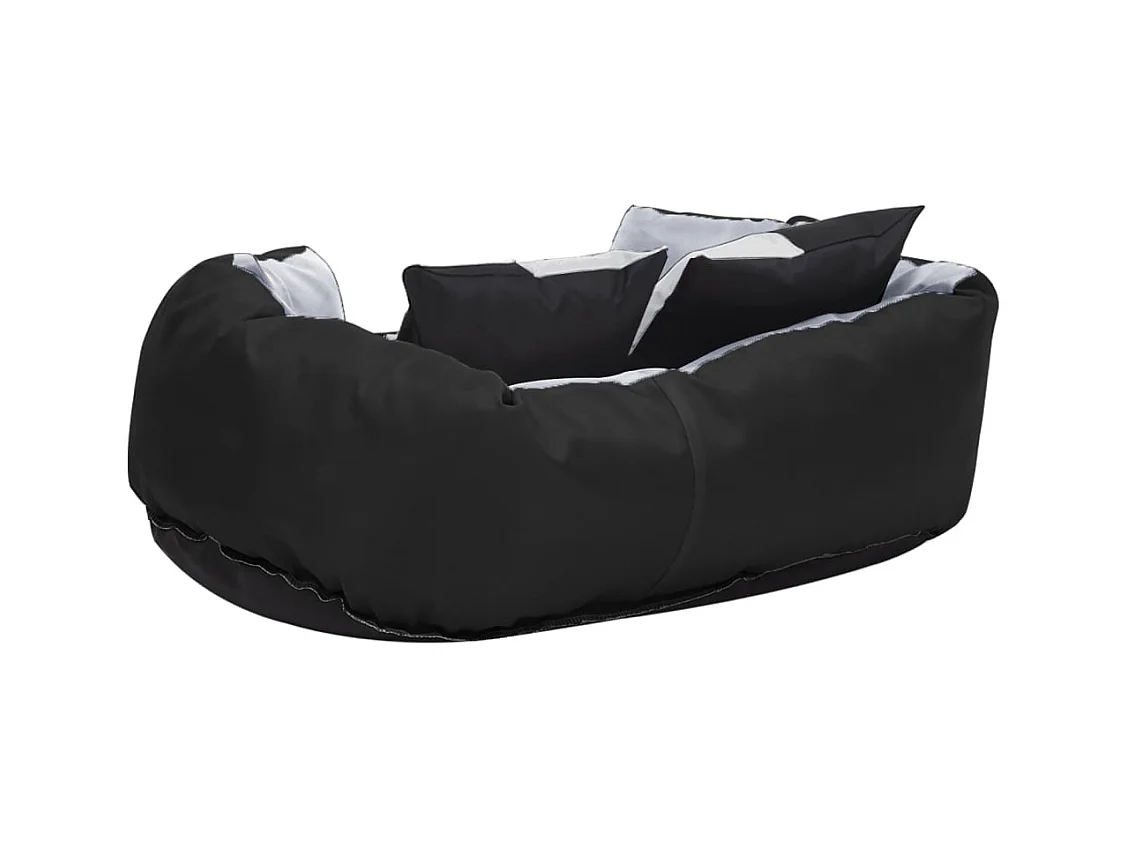Iris Leigh  Coussin réversible lavable pour cen Gris et noir 65x50x20 cm
