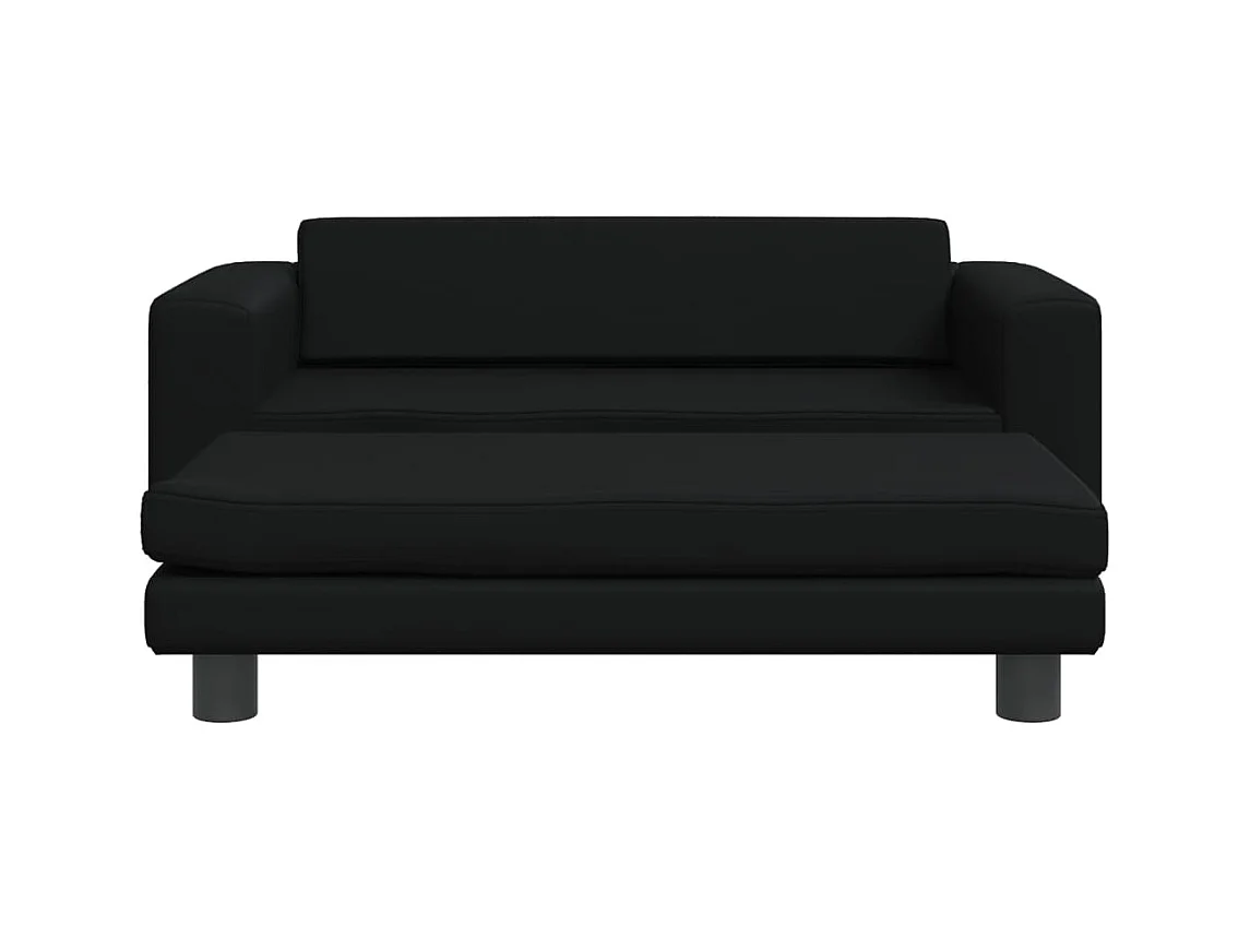 Grace  Lit pour cen avec extension noir 100x50x30 cm similicuir