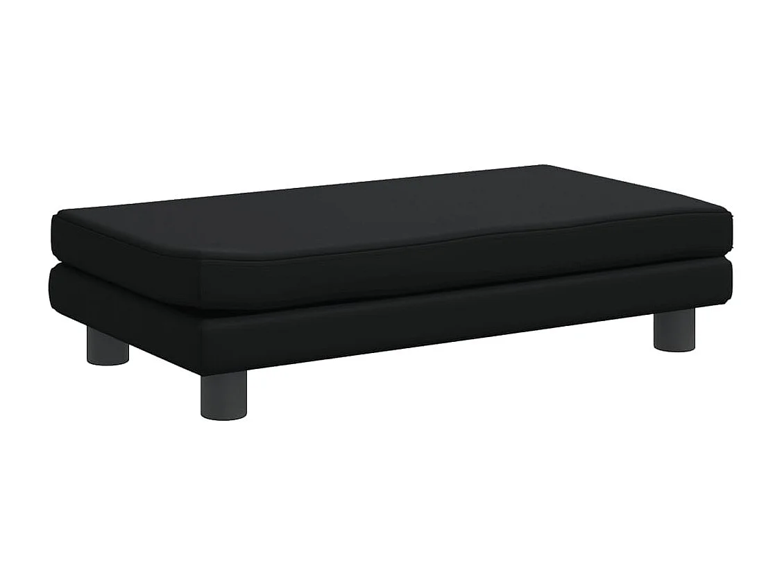 Grace  Lit pour cen avec extension noir 100x50x30 cm similicuir