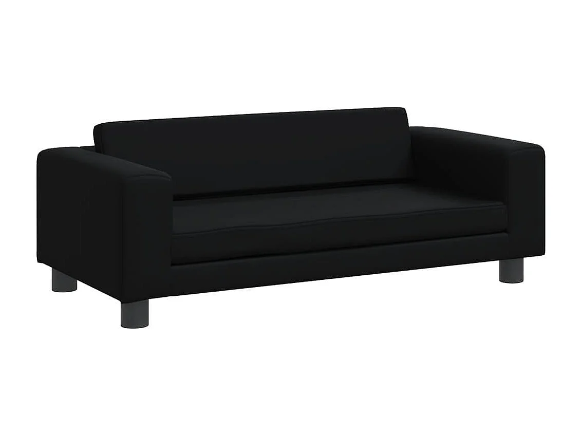 Grace  Lit pour cen avec extension noir 100x50x30 cm similicuir