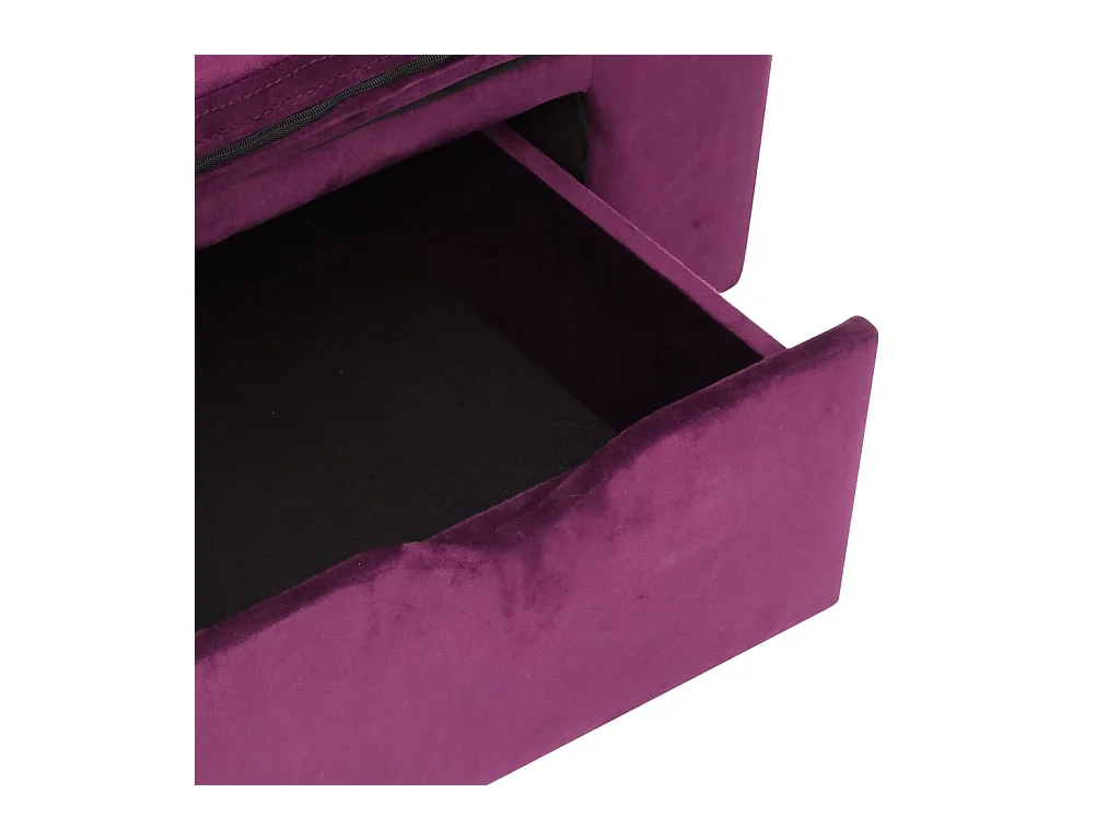 Mjorn  Canapé pour cen avec tiroir Bordeaux 75x50x38 cm Peluche