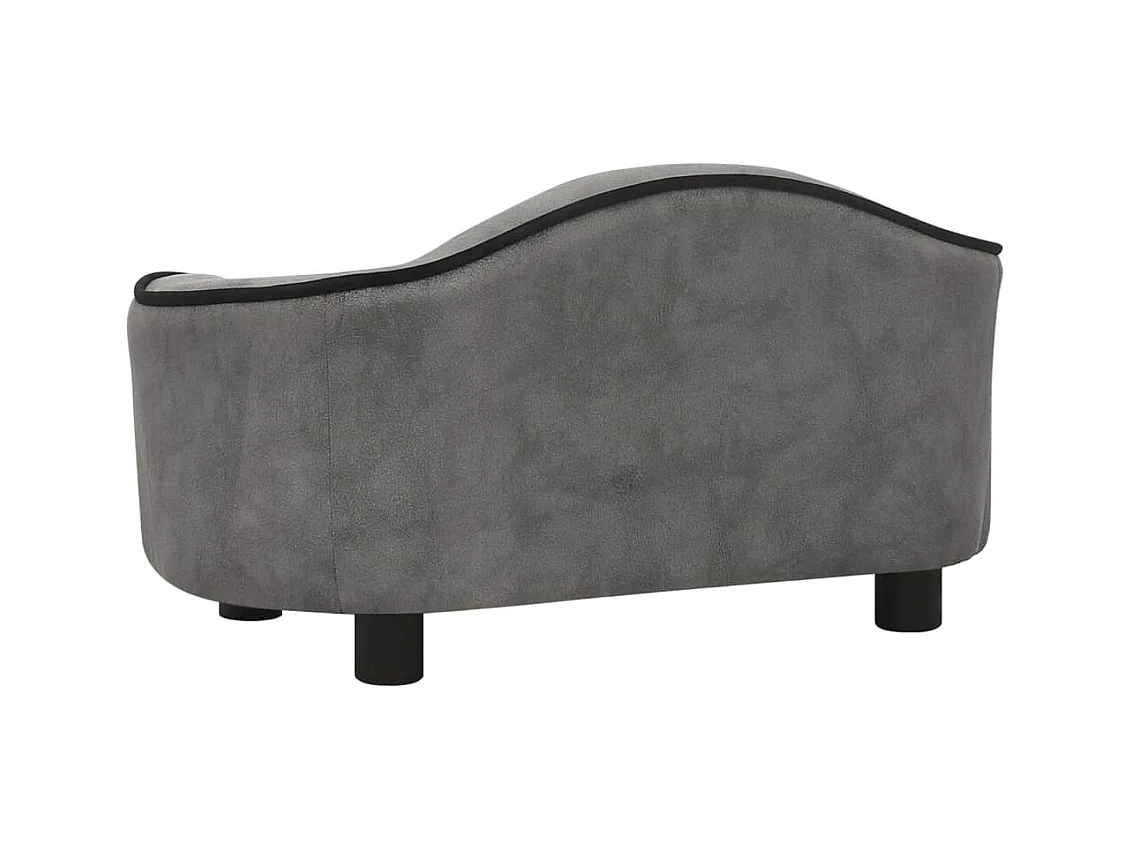 Angelika  Canapé pour cen Gris 67x47x36 cm Peluche