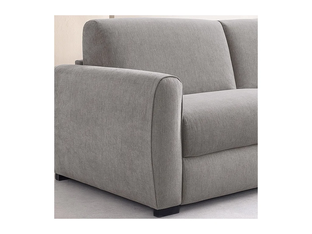 Habitat - Canapé convertible 3 places - Couchage 160 cm - Matelas 16 cm - Tissu Lugano Gris clair - Canberra