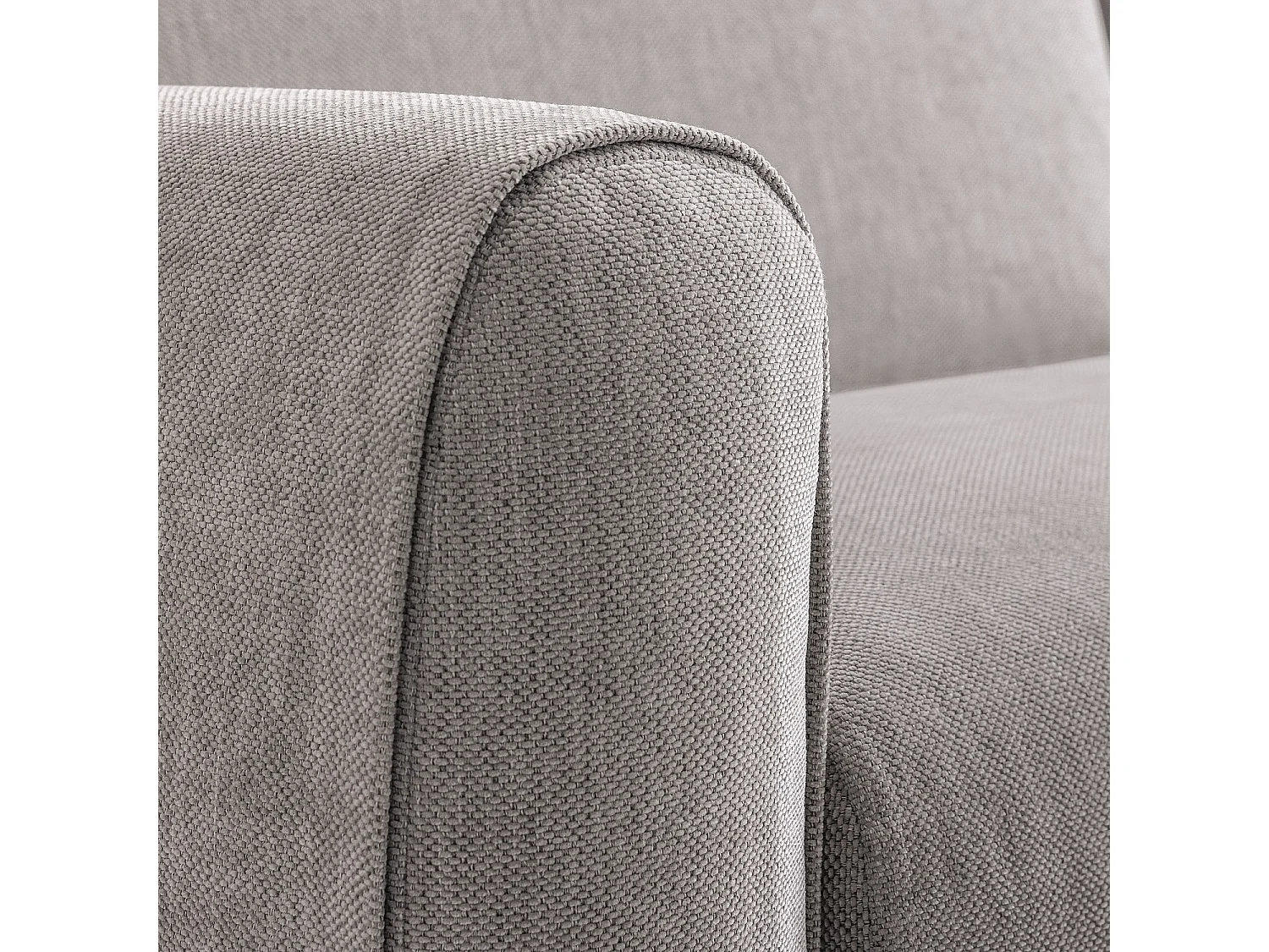 Canapé convertible 3 places - Couchage 160 cm - Matelas 16 cm - Tissu chenille déperlant Lugano - Gris clair