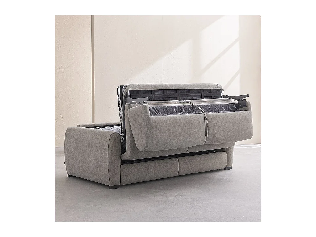 Habitat - Canapé convertible 3 places - Couchage 160 cm - Matelas 16 cm - Tissu Lugano Vert olive - Canberra