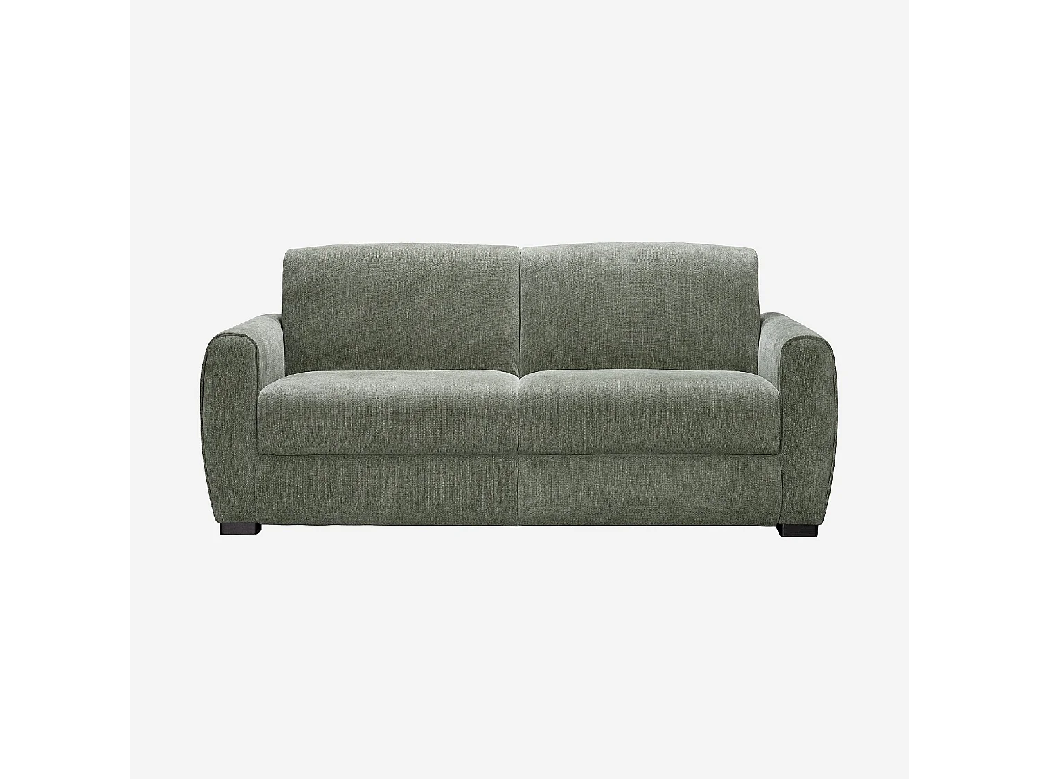 Canapé convertible 3 places - Couchage 160 cm - Matelas 16 cm - Tissu Lugano Vert olive