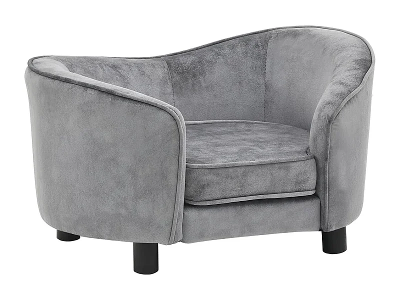 Oriana  Hondenbank 69x49x40 cm pluche grijs