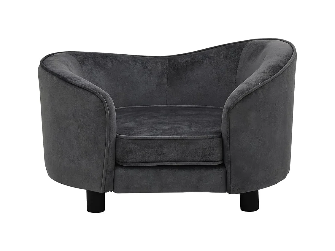 Oriana  Canapé pour cen Gris foncé 69x49x40 cm Peluche