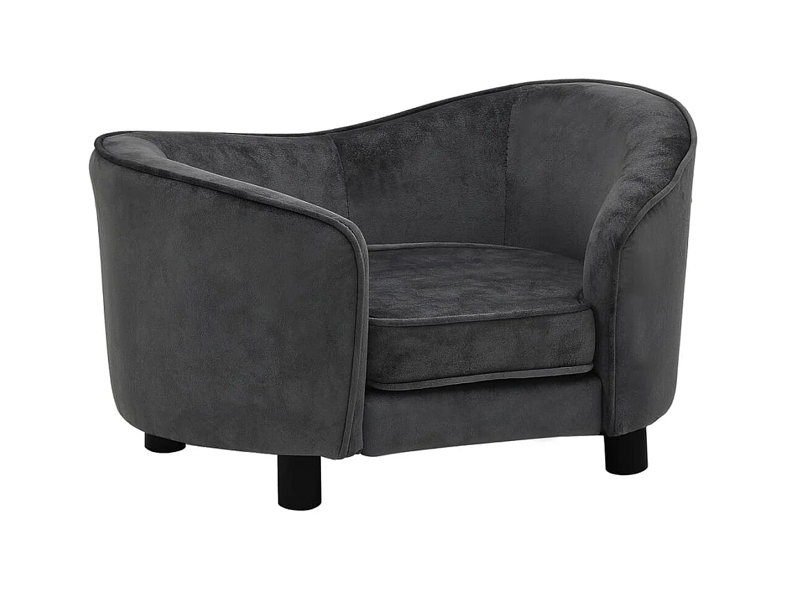 Oriana  Canapé pour cen Gris foncé 69x49x40 cm Peluche