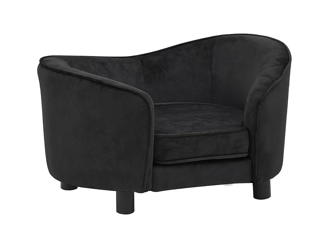 Oriana  Canapé pour cen Noir 69x49x40 cm Peluche