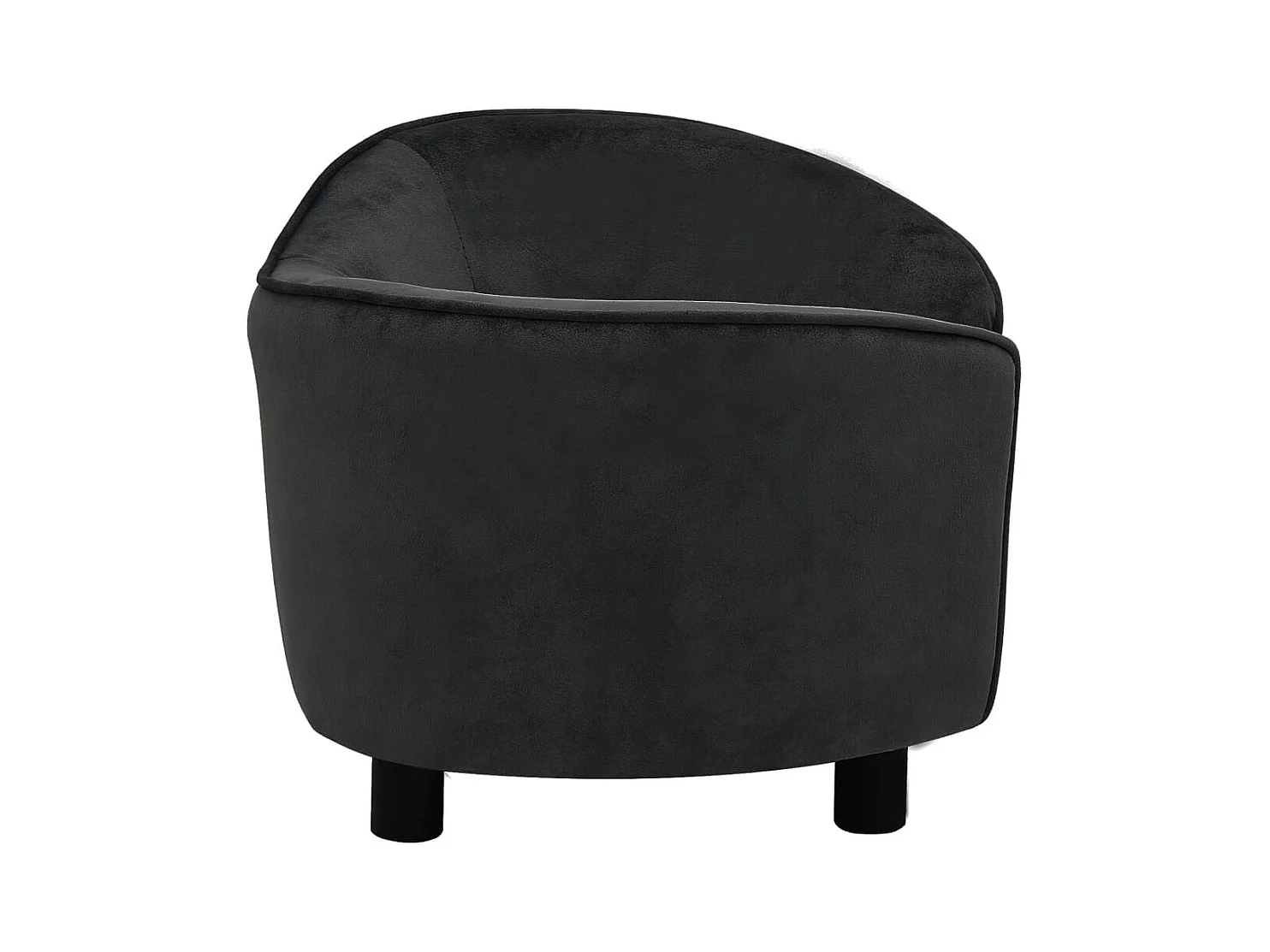 Oriana  Canapé pour cen Noir 69x49x40 cm Peluche