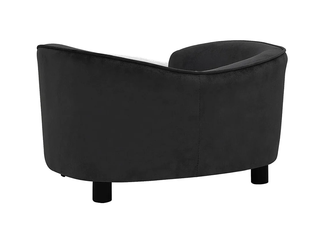 Oriana  Canapé pour cen Noir 69x49x40 cm Peluche
