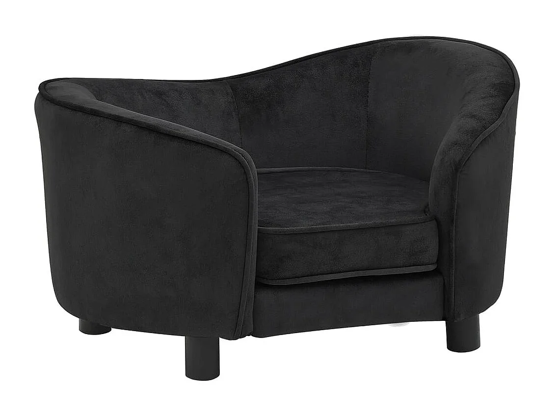 Oriana  Canapé pour cen Noir 69x49x40 cm Peluche