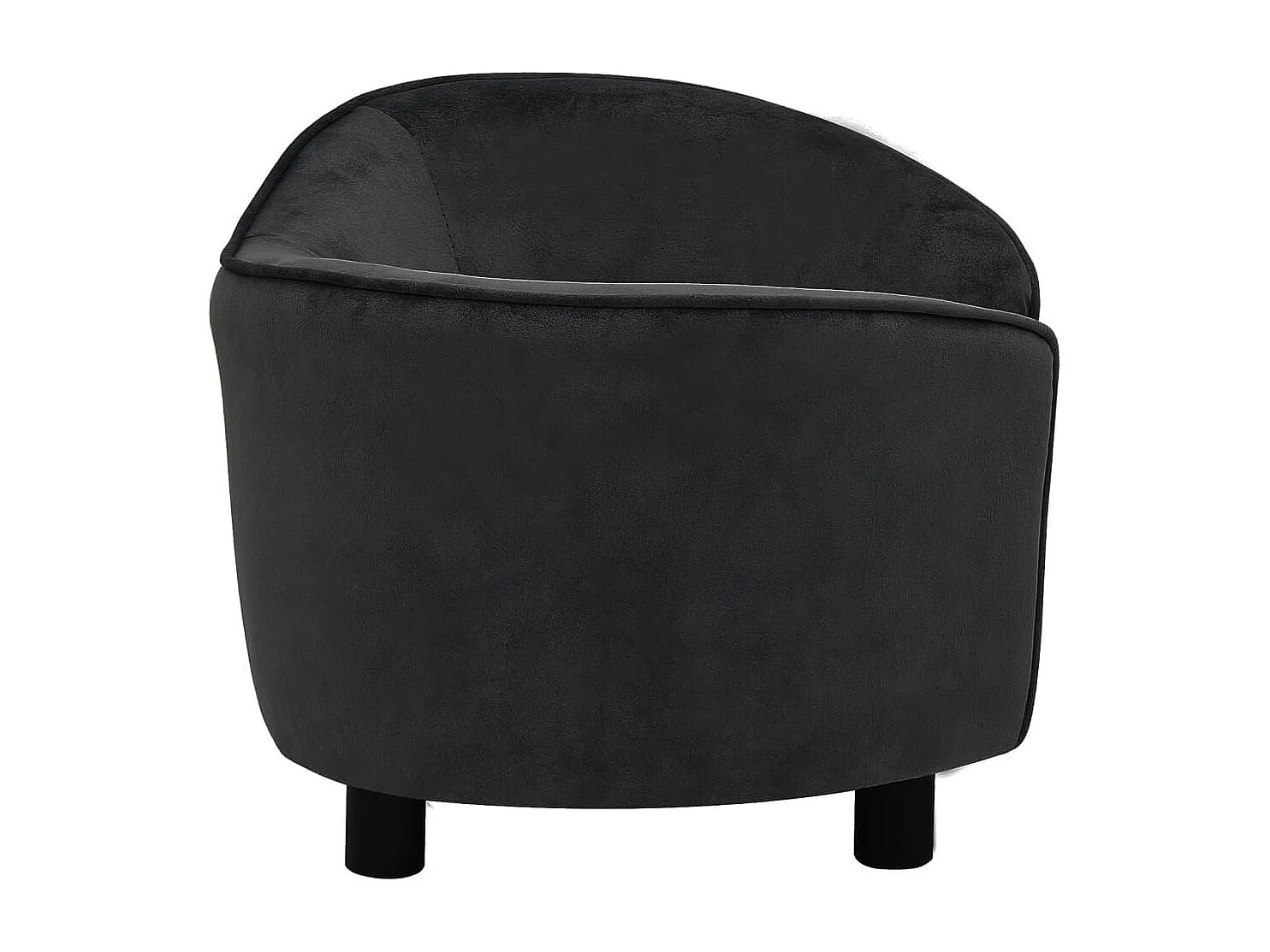 Oriana  Canapé pour cen Noir 69x49x40 cm Peluche