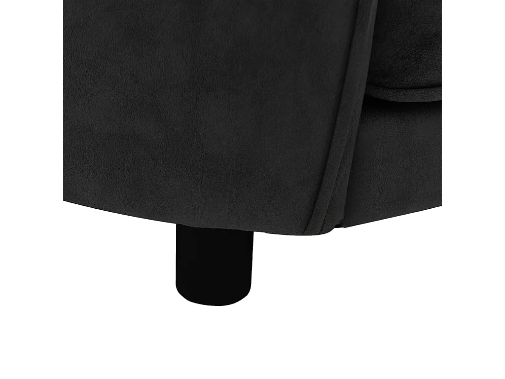 Oriana  Canapé pour cen Noir 69x49x40 cm Peluche