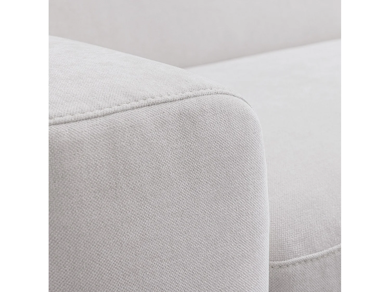 Canapé convertible 2 places - Couchage 140 cm - Matelas 16 cm - Tissu Atrani Crème