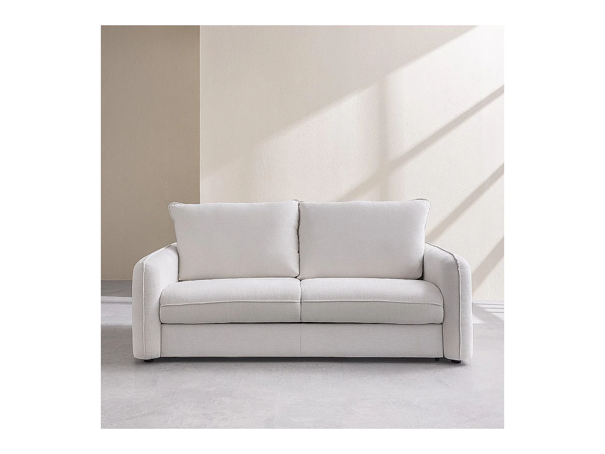 Habitat - Canapé convertible 2 places - Couchage 140 cm - Matelas 13 cm - Tissu Norcia Écru - Oslo