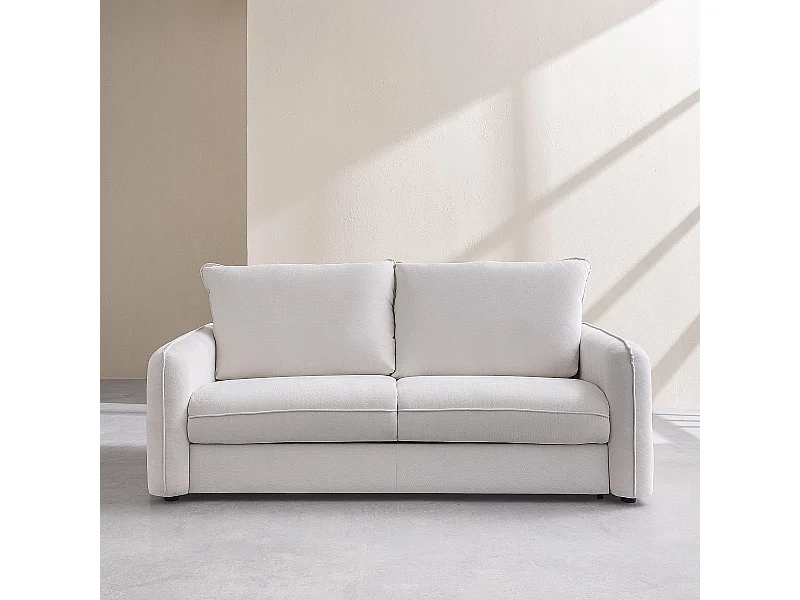 Habitat - Canapé convertible 2 places - Couchage 140 cm - Matelas 13 cm - Tissu Norcia Écru - Oslo
