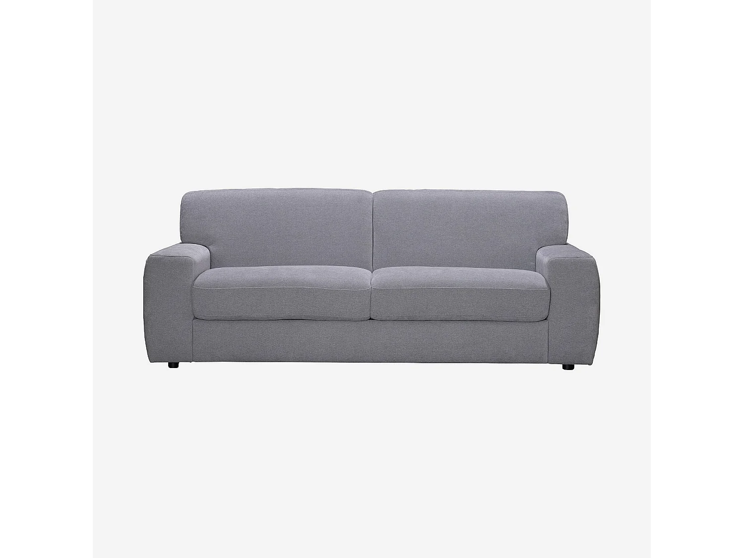 Canapé convertible 3 places - Couchage 160 cm - Matelas 16 cm - Tissu Atrani - Gris