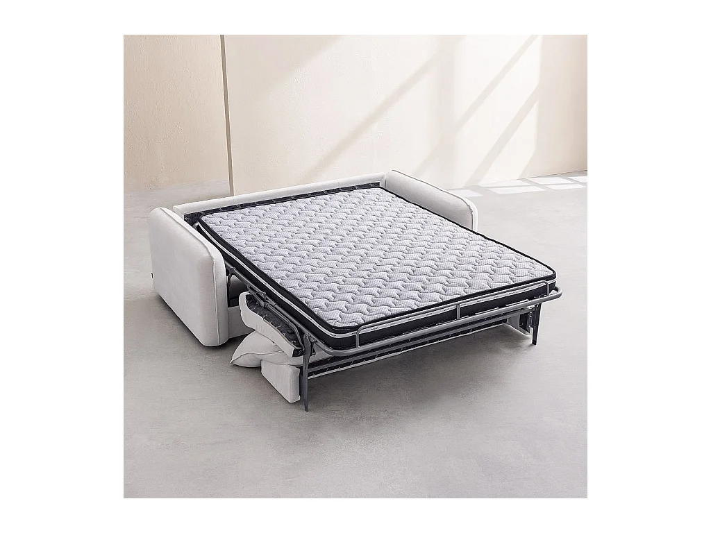 Habitat - Canapé convertible 2 places - Couchage 140 cm - Matelas 13 cm - Tissu Norcia Gris anthracite - Oslo