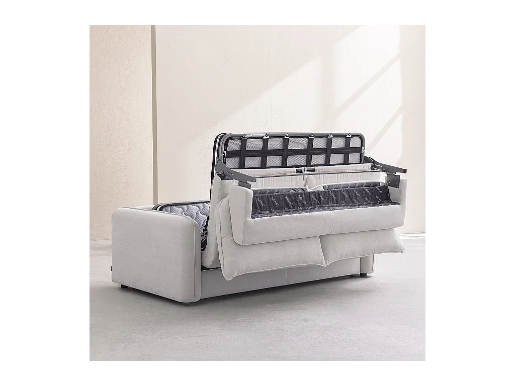 Habitat - Canapé convertible 2 places - Couchage 140 cm - Matelas 13 cm - Tissu Norcia Gris anthracite - Oslo