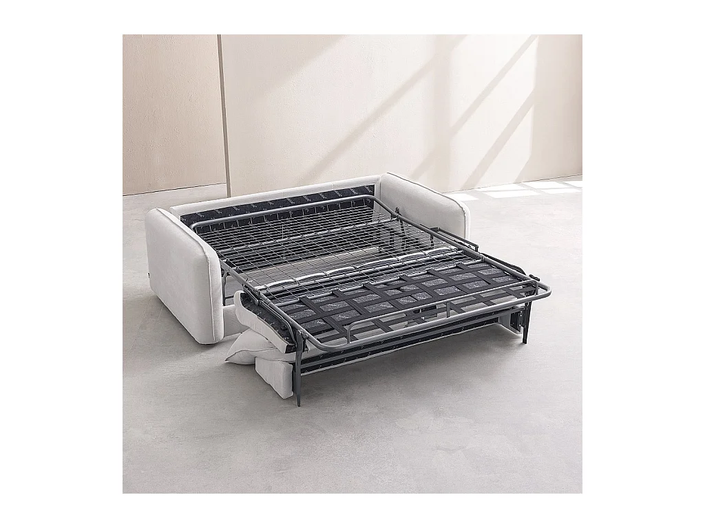 Habitat - Canapé convertible 2 places - Couchage 140 cm - Matelas 13 cm - Tissu Norcia Gris anthracite - Oslo