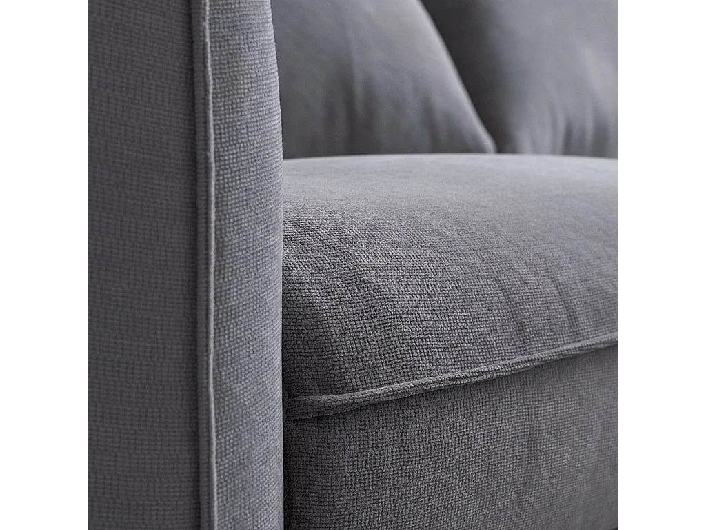 Habitat - Canapé convertible 2 places - Couchage 140 cm - Matelas 13 cm - Tissu Norcia Gris anthracite - Oslo